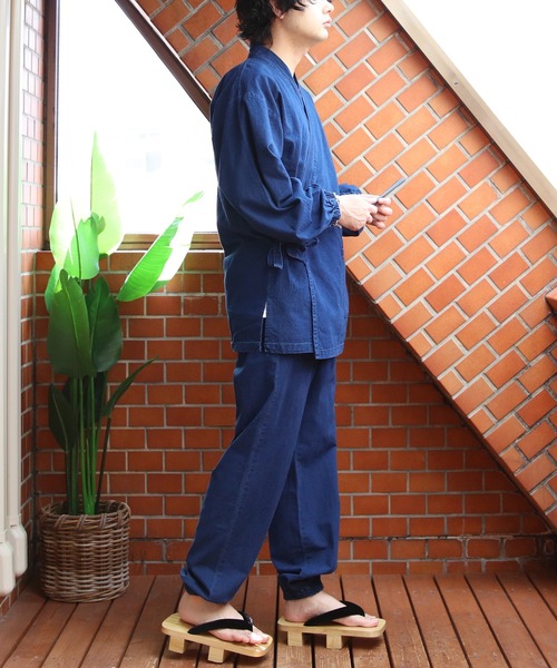 8(eight)(エイト)の「デニム作務衣(浴衣・メンズ・ブルー/ネイビー・MEDIUM/LARGE/X-LARGE)」の8枚目の写真