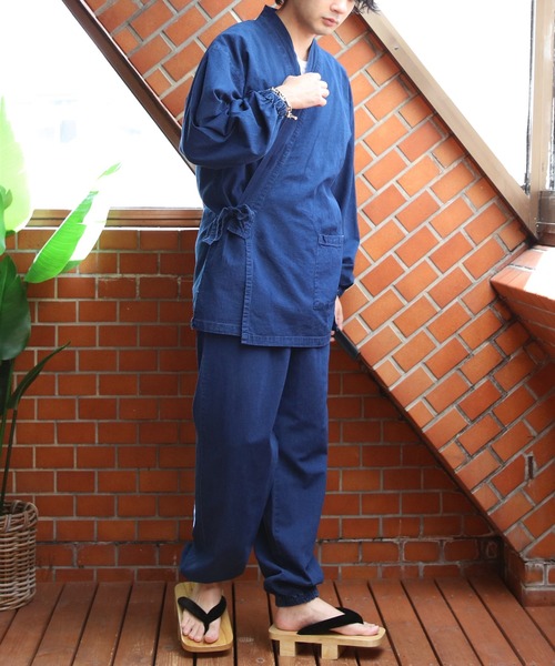 8(eight)(エイト)の「デニム作務衣(浴衣・メンズ・ブルー/ネイビー・MEDIUM/LARGE/X-LARGE)」の9枚目の写真