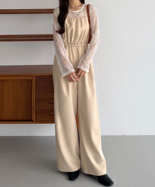 セール】【2点セット】シアーレーストップス+ギャザーサロぺットパンツ