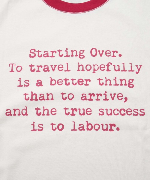 Starting Over（スターティングオーバー）の「【Starting Over/スターティングオーバー】classic design vintage like printed raglan sleeves ringer T-shirts/クラシックデザイン ヴィンテージライク プリント ラグラン半袖Tシャツ リンガーTシャツ（Tシャツ/カットソー・メンズ・アッシュグレー/ホワイト系その他2/キナリ/グレー系その他/ホワイト/ホワイト系その他・M/L）」の10枚目の写真