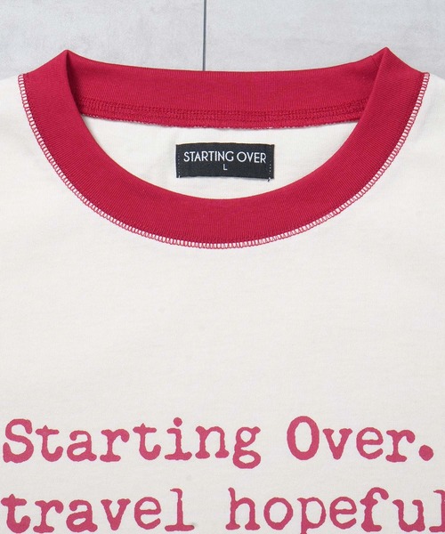 Starting Over（スターティングオーバー）の「【Starting Over/スターティングオーバー】classic design vintage like printed raglan sleeves ringer T-shirts/クラシックデザイン ヴィンテージライク プリント ラグラン半袖Tシャツ リンガーTシャツ（Tシャツ/カットソー・メンズ・アッシュグレー/ホワイト系その他2/キナリ/グレー系その他/ホワイト/ホワイト系その他・M/L）」の11枚目の写真