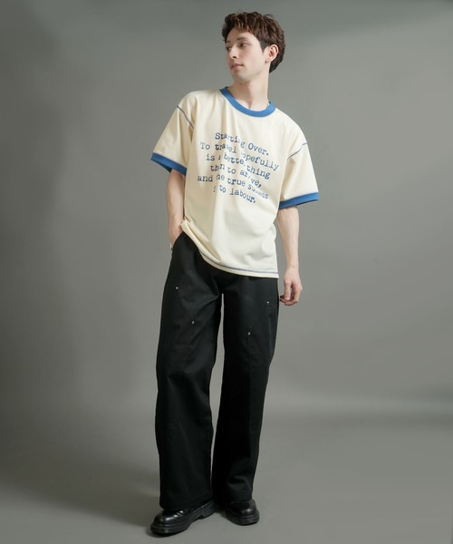 Starting Over（スターティングオーバー）の「【Starting Over/スターティングオーバー】classic design vintage like printed raglan sleeves ringer T-shirts/クラシックデザイン ヴィンテージライク プリント ラグラン半袖Tシャツ リンガーTシャツ（Tシャツ/カットソー・メンズ・アッシュグレー/ホワイト系その他2/キナリ/グレー系その他/ホワイト/ホワイト系その他・M/L）」の22枚目の写真