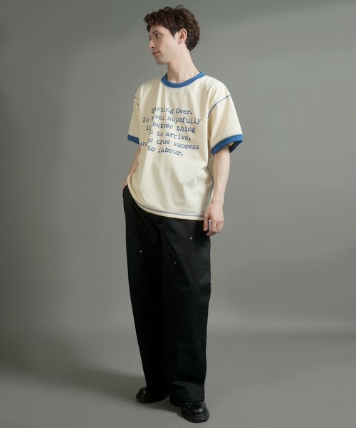 Starting Over（スターティングオーバー）の「【Starting Over/スターティングオーバー】classic design vintage like printed raglan sleeves ringer T-shirts/クラシックデザイン ヴィンテージライク プリント ラグラン半袖Tシャツ リンガーTシャツ（Tシャツ/カットソー・メンズ・アッシュグレー/ホワイト系その他2/キナリ/グレー系その他/ホワイト/ホワイト系その他・M/L）」の21枚目の写真