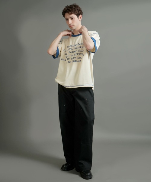 Starting Over（スターティングオーバー）の「【Starting Over/スターティングオーバー】classic design vintage like printed raglan sleeves ringer T-shirts/クラシックデザイン ヴィンテージライク プリント ラグラン半袖Tシャツ リンガーTシャツ（Tシャツ/カットソー・メンズ・アッシュグレー/ホワイト系その他2/キナリ/グレー系その他/ホワイト/ホワイト系その他・M/L）」の20枚目の写真