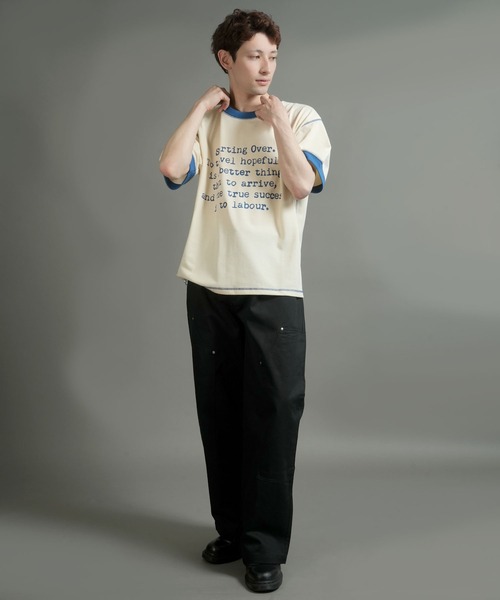 Starting Over（スターティングオーバー）の「【Starting Over/スターティングオーバー】classic design vintage like printed raglan sleeves ringer T-shirts/クラシックデザイン ヴィンテージライク プリント ラグラン半袖Tシャツ リンガーTシャツ（Tシャツ/カットソー・メンズ・アッシュグレー/ホワイト系その他2/キナリ/グレー系その他/ホワイト/ホワイト系その他・M/L）」の19枚目の写真
