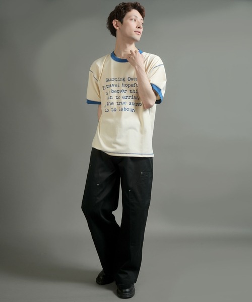 Starting Over（スターティングオーバー）の「【Starting Over/スターティングオーバー】classic design vintage like printed raglan sleeves ringer T-shirts/クラシックデザイン ヴィンテージライク プリント ラグラン半袖Tシャツ リンガーTシャツ（Tシャツ/カットソー・メンズ・アッシュグレー/ホワイト系その他2/キナリ/グレー系その他/ホワイト/ホワイト系その他・M/L）」の18枚目の写真