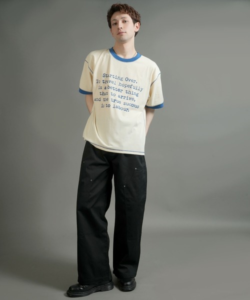 Starting Over（スターティングオーバー）の「【Starting Over/スターティングオーバー】classic design vintage like printed raglan sleeves ringer T-shirts/クラシックデザイン ヴィンテージライク プリント ラグラン半袖Tシャツ リンガーTシャツ（Tシャツ/カットソー・メンズ・アッシュグレー/ホワイト系その他2/キナリ/グレー系その他/ホワイト/ホワイト系その他・M/L）」の17枚目の写真