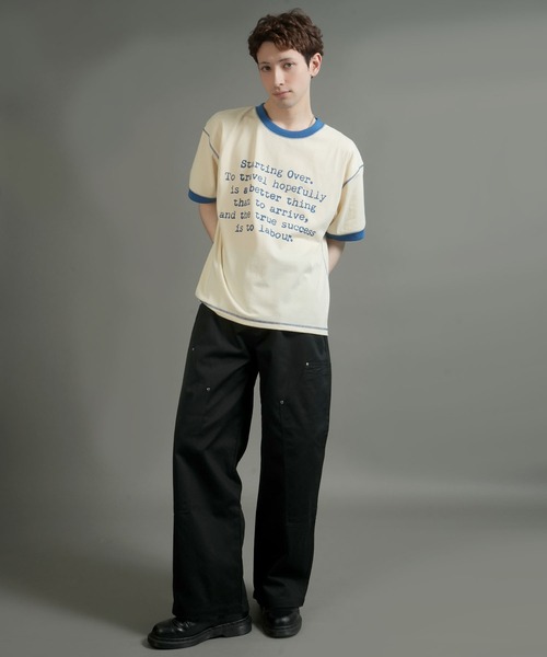 Starting Over（スターティングオーバー）の「【Starting Over/スターティングオーバー】classic design vintage like printed raglan sleeves ringer T-shirts/クラシックデザイン ヴィンテージライク プリント ラグラン半袖Tシャツ リンガーTシャツ（Tシャツ/カットソー・メンズ・アッシュグレー/ホワイト系その他2/キナリ/グレー系その他/ホワイト/ホワイト系その他・M/L）」の16枚目の写真