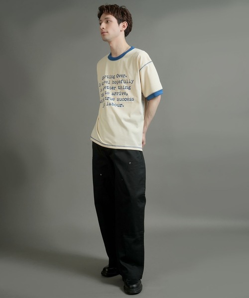 Starting Over（スターティングオーバー）の「【Starting Over/スターティングオーバー】classic design vintage like printed raglan sleeves ringer T-shirts/クラシックデザイン ヴィンテージライク プリント ラグラン半袖Tシャツ リンガーTシャツ（Tシャツ/カットソー・メンズ・アッシュグレー/ホワイト系その他2/キナリ/グレー系その他/ホワイト/ホワイト系その他・M/L）」の15枚目の写真