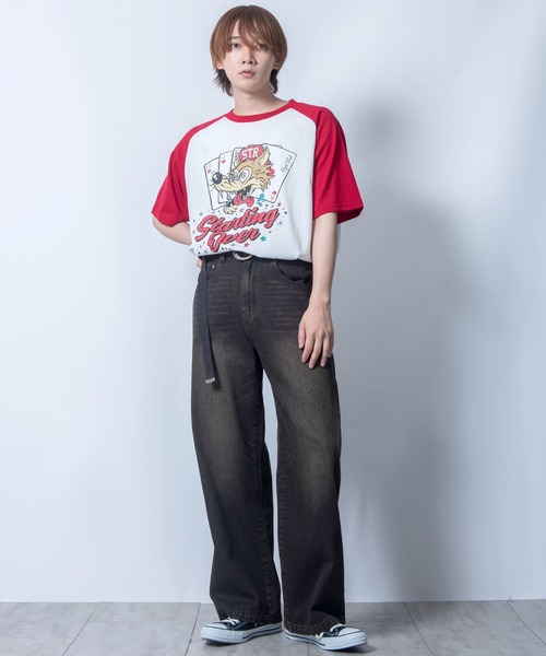 Starting Over（スターティングオーバー）の「【Starting Over/スターティングオーバー】classic design vintage like printed raglan sleeves ringer T-shirts/クラシックデザイン ヴィンテージライク プリント ラグラン半袖Tシャツ リンガーTシャツ（Tシャツ/カットソー・メンズ・アッシュグレー/ホワイト系その他2/キナリ/グレー系その他/ホワイト/ホワイト系その他・M/L）」の19枚目の写真