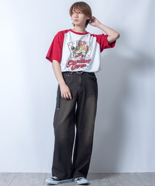 Starting Over（スターティングオーバー）の「【Starting Over/スターティングオーバー】classic design vintage like printed raglan sleeves ringer T-shirts/クラシックデザイン ヴィンテージライク プリント ラグラン半袖Tシャツ リンガーTシャツ（Tシャツ/カットソー・メンズ・アッシュグレー/ホワイト系その他2/キナリ/グレー系その他/ホワイト/ホワイト系その他・M/L）」の20枚目の写真