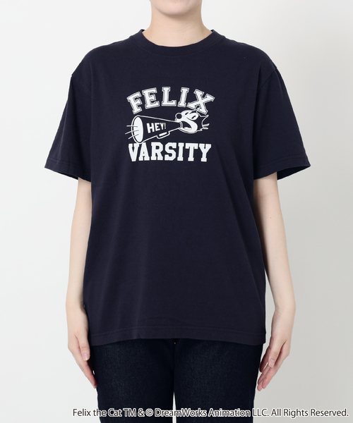 BALMYDAY'S(バルミーデイズ)の「BALMYDAYS/バルミーデイズ SLOBE別注 FELIX Tシャツ1 BAL-25SS87(Tシャツ/カットソー・レディース・ホワイト/ネイビー・FREE)」の1枚目の写真