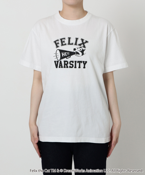 BALMYDAY'S(バルミーデイズ)の「BALMYDAYS/バルミーデイズ SLOBE別注 FELIX Tシャツ1 BAL-25SS87(Tシャツ/カットソー・レディース・ホワイト/ネイビー・FREE)」の2枚目の写真