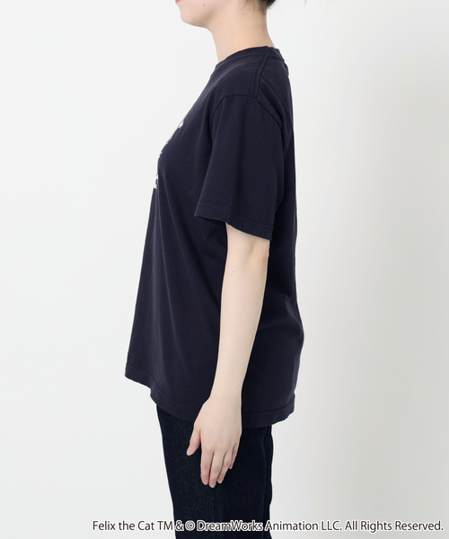 BALMYDAY'S(バルミーデイズ)の「BALMYDAYS/バルミーデイズ SLOBE別注 FELIX Tシャツ1 BAL-25SS87(Tシャツ/カットソー・レディース・ホワイト/ネイビー・FREE)」の3枚目の写真