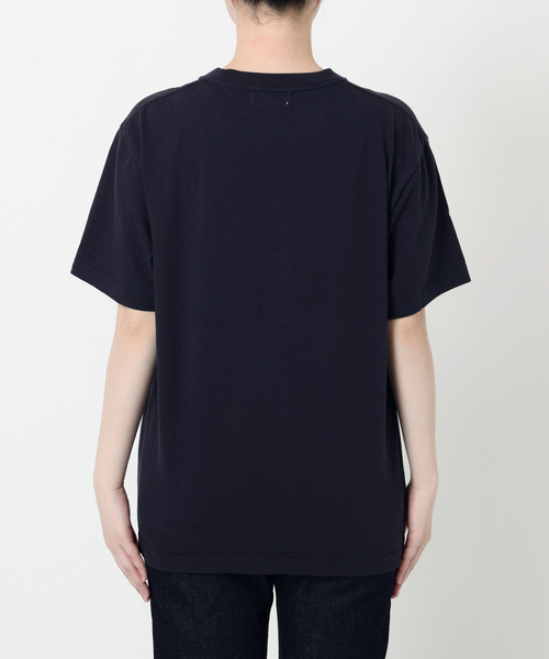 BALMYDAY'S(バルミーデイズ)の「BALMYDAYS/バルミーデイズ SLOBE別注 FELIX Tシャツ1 BAL-25SS87(Tシャツ/カットソー・レディース・ホワイト/ネイビー・FREE)」の4枚目の写真