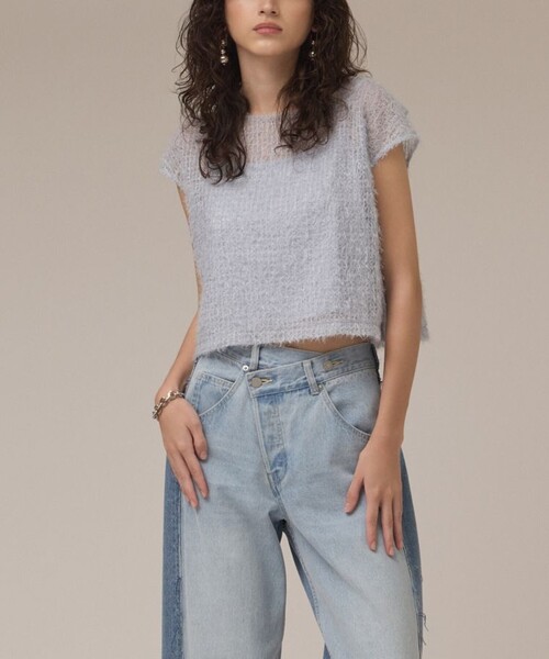 Diagram（ダイアグラム）の「バックフレアチュールトップ（Tシャツ/カットソー・レディース・ブラック/ベージュ/ブルー・36/38）」の3枚目の写真