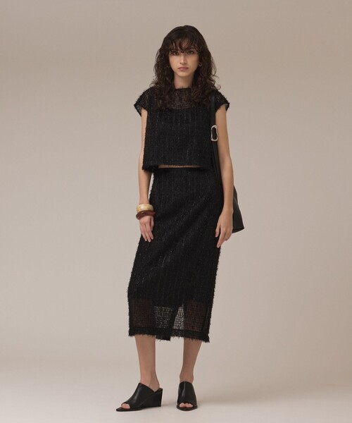 Diagram（ダイアグラム）の「バックフレアチュールトップ（Tシャツ/カットソー・レディース・ブラック/ベージュ/ブルー・36/38）」の17枚目の写真