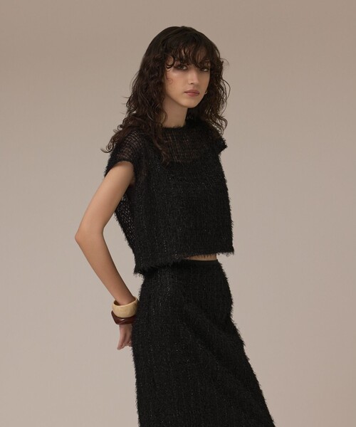 Diagram（ダイアグラム）の「バックフレアチュールトップ（Tシャツ/カットソー・レディース・ブラック/ベージュ/ブルー・36/38）」の20枚目の写真