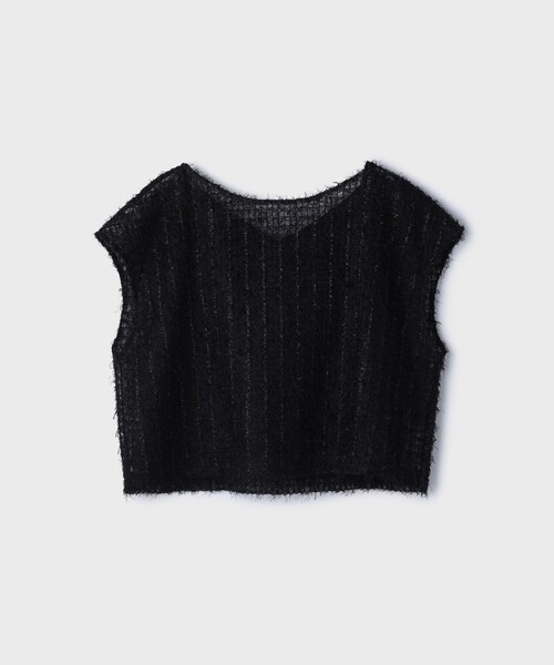 Diagram（ダイアグラム）の「バックフレアチュールトップ（Tシャツ/カットソー・レディース・ブラック/ベージュ/ブルー・36/38）」の22枚目の写真