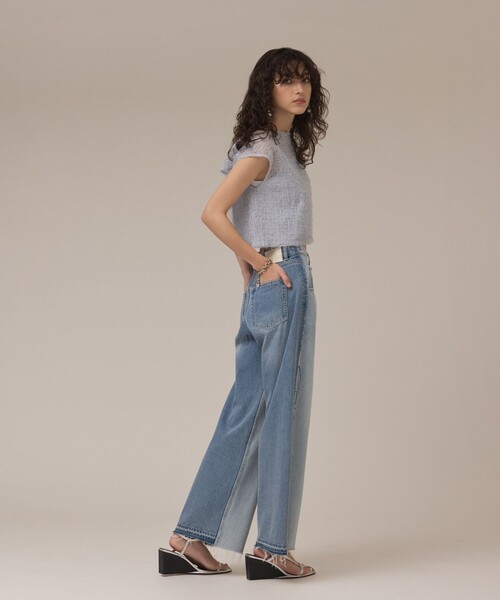 Diagram（ダイアグラム）の「バックフレアチュールトップ（Tシャツ/カットソー・レディース・ブラック/ベージュ/ブルー・36/38）」の4枚目の写真