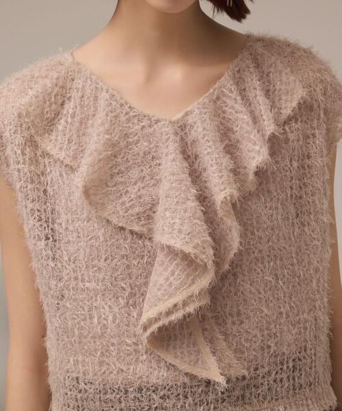 Diagram（ダイアグラム）の「バックフレアチュールトップ（Tシャツ/カットソー・レディース・ブラック/ベージュ/ブルー・36/38）」の11枚目の写真