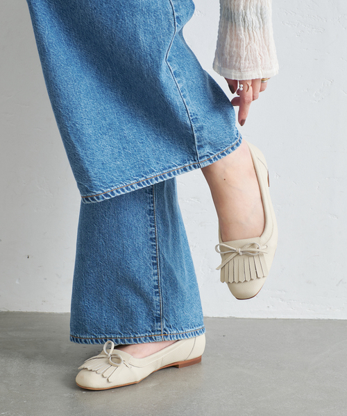 ルタロン　レザーキルトタッセルフラット 追加》レザーキルトタッセルフラット（フラットシューズ）｜LE TALON