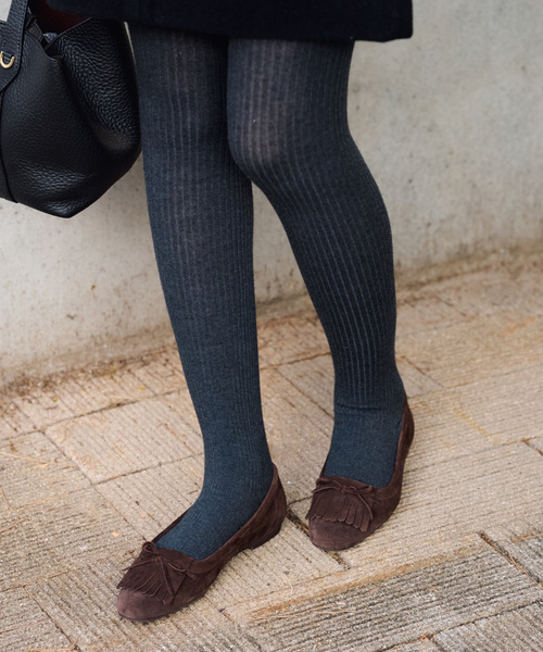 LE TALON ルタロン レザーキルトタッセルフラット ホワイト 25cm 追加》レザーキルトタッセルフラット（その他シューズ）｜LE