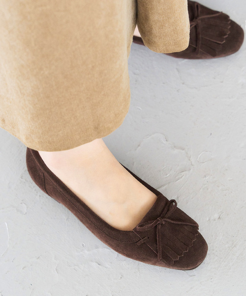 ルタロン　レザーキルトタッセルフラット24.5 追加》レザーキルトタッセルフラット（フラットシューズ）｜LE TALON
