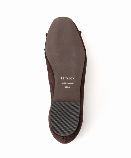 ★未使用★LE TALON★レザーキルトタッセルフラット　レッド　23 ☆未使用☆LE TALON☆レザーキルトタッセルフラット レッド 23