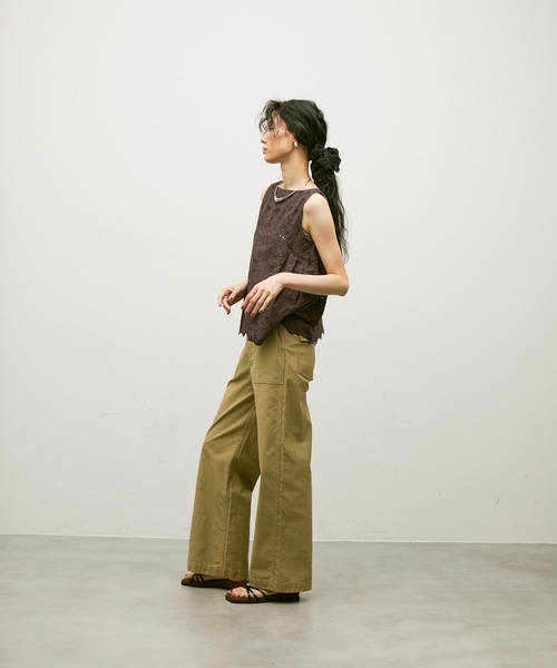 Lutim by u（ルチバイユー）の「Square Toe Asymmetrical Strap Sandals / スクエアトゥアシメストラップサンダル（サンダル・レディース・ブラック/ピンク/ホワイト・39/37）」の15枚目の写真