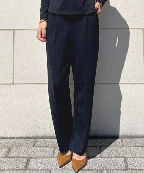 JENNE(ジェンヌ)の「ストレッチモダンワイドパンツ(その他パンツ・レディース・ネイビー/ブラック/ダークグリーン・SMALL/MEDIUM/LARGE)」の3枚目の写真