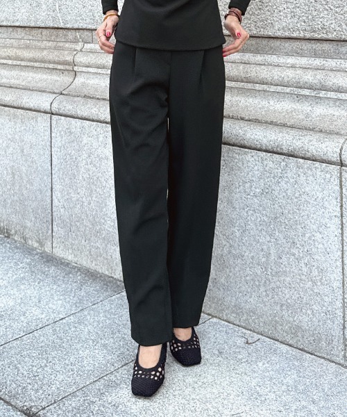 JENNE(ジェンヌ)の「ストレッチモダンワイドパンツ(その他パンツ・レディース・ネイビー/ブラック/ダークグリーン・SMALL/MEDIUM/LARGE)」の5枚目の写真