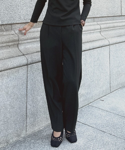 JENNE(ジェンヌ)の「ストレッチモダンワイドパンツ(その他パンツ・レディース・ネイビー/ブラック/ダークグリーン・SMALL/MEDIUM/LARGE)」の12枚目の写真