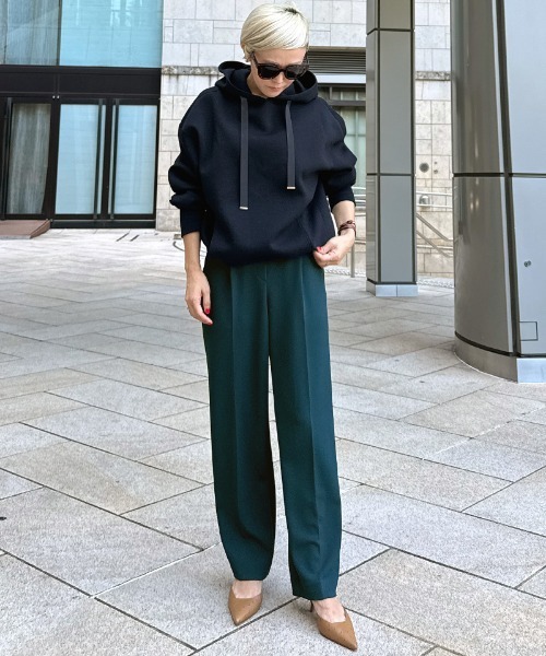 JENNE(ジェンヌ)の「ストレッチモダンワイドパンツ(その他パンツ・レディース・ネイビー/ブラック/ダークグリーン・SMALL/MEDIUM/LARGE)」の14枚目の写真