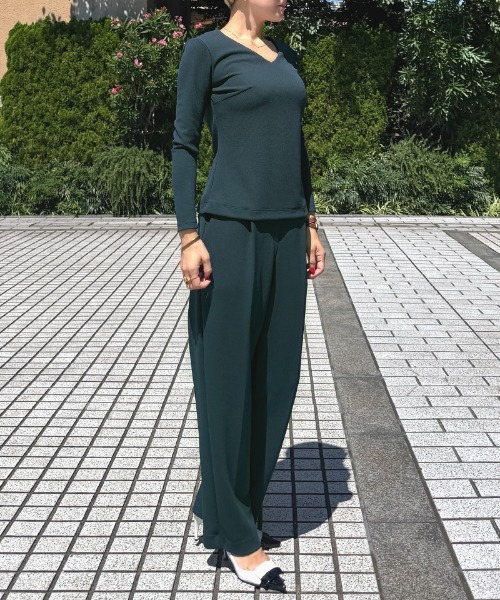 JENNE(ジェンヌ)の「ストレッチモダンワイドパンツ(その他パンツ・レディース・ネイビー/ブラック/ダークグリーン・SMALL/MEDIUM/LARGE)」の20枚目の写真