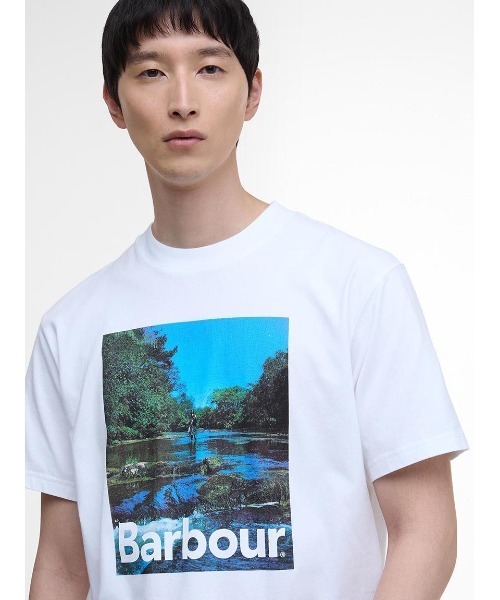 Barbour(バブアー)の「Sprouston グラフィックTシャツ(Tシャツ/カットソー・メンズ・ホワイト・34/36/38/40/42)」の7枚目の写真