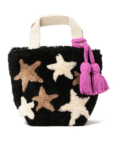 Ray BEAMS(レイビームス)の「【別注】Lilas Campbell / スター トートバッグ(トートバッグ・レディース・ブラック/ダークブラウン・ONE SIZE)」の3枚目の写真