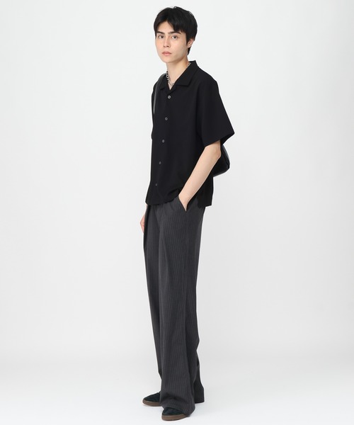 3.3 Field Trip （3.3フィールドトリップ）の「3.3 Field Trip／ストライプスラックス（その他パンツ・メンズ・ブラック・LARGE/MEDIUM）」の3枚目の写真