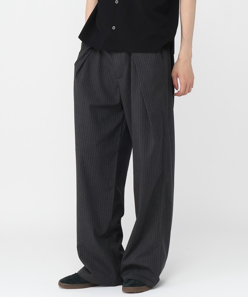 3.3 Field Trip （3.3フィールドトリップ）の「3.3 Field Trip／ストライプスラックス（その他パンツ・メンズ・ブラック・LARGE/MEDIUM）」の5枚目の写真