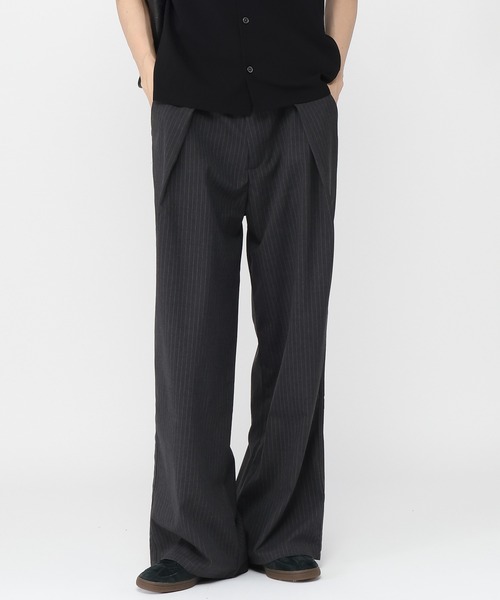 3.3 Field Trip （3.3フィールドトリップ）の「3.3 Field Trip／ストライプスラックス（その他パンツ・メンズ・ブラック・LARGE/MEDIUM）」の6枚目の写真