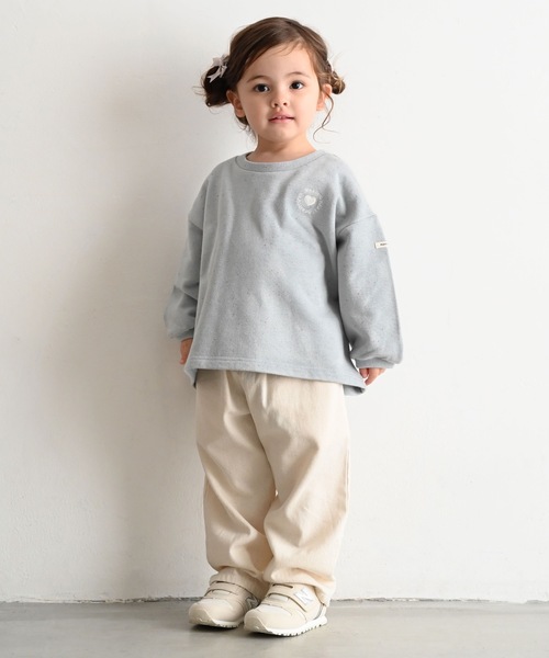PUPPAPUPO（プッパプーポ）の「カラーネップ スウェット トレーナー（スウェット・キッズ・ブルー/グレイッシュベージュ/アイボリー・100/90/80/110）」の4枚目の写真