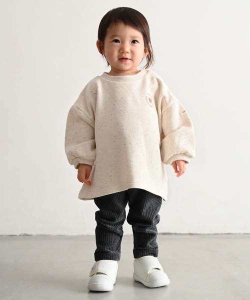 PUPPAPUPO（プッパプーポ）の「カラーネップ スウェット トレーナー（スウェット・キッズ・ブルー/グレイッシュベージュ/アイボリー・100/90/80/110）」の8枚目の写真