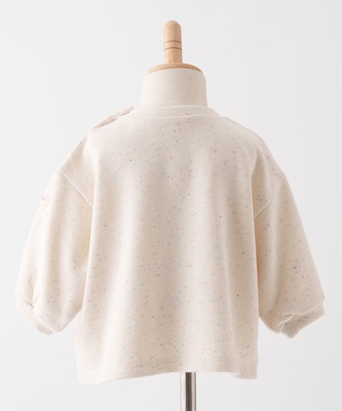 PUPPAPUPO（プッパプーポ）の「カラーネップ スウェット トレーナー（スウェット・キッズ・ブルー/グレイッシュベージュ/アイボリー・100/90/80/110）」の11枚目の写真