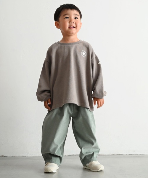 PUPPAPUPO（プッパプーポ）の「カラーネップ スウェット トレーナー（スウェット・キッズ・ブルー/グレイッシュベージュ/アイボリー・100/90/80/110）」の13枚目の写真