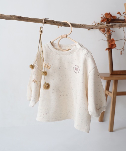 PUPPAPUPO（プッパプーポ）の「カラーネップ スウェット トレーナー（スウェット・キッズ・ブルー/グレイッシュベージュ/アイボリー・100/90/80/110）」の16枚目の写真