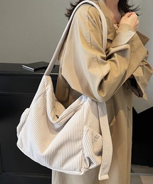 ビッグサイズ コーデュロイ ワンショルダー ボディ バッグ