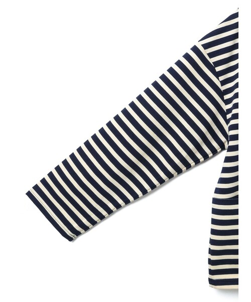 MidiUmi(ミディウミ)の「MidiUmi フィッシャーマンスモックボーダーT(Tシャツ/カットソー・レディース・ネイビー/ネイビー系2/キナリ・FREE)」の17枚目の写真