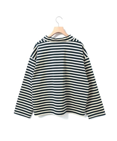 MidiUmi(ミディウミ)の「MidiUmi フィッシャーマンスモックボーダーT(Tシャツ/カットソー・レディース・ネイビー/ネイビー系2/キナリ・FREE)」の19枚目の写真