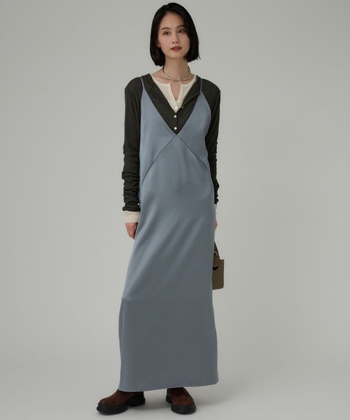 BABYLONE（バビロン）の「ヴィンテージサテンワンピース（ワンピース・レディース・グレー/ブラウン・フリー）」の2枚目の写真