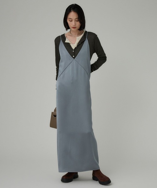 BABYLONE（バビロン）の「ヴィンテージサテンワンピース（ワンピース・レディース・グレー/ブラウン・フリー）」の3枚目の写真